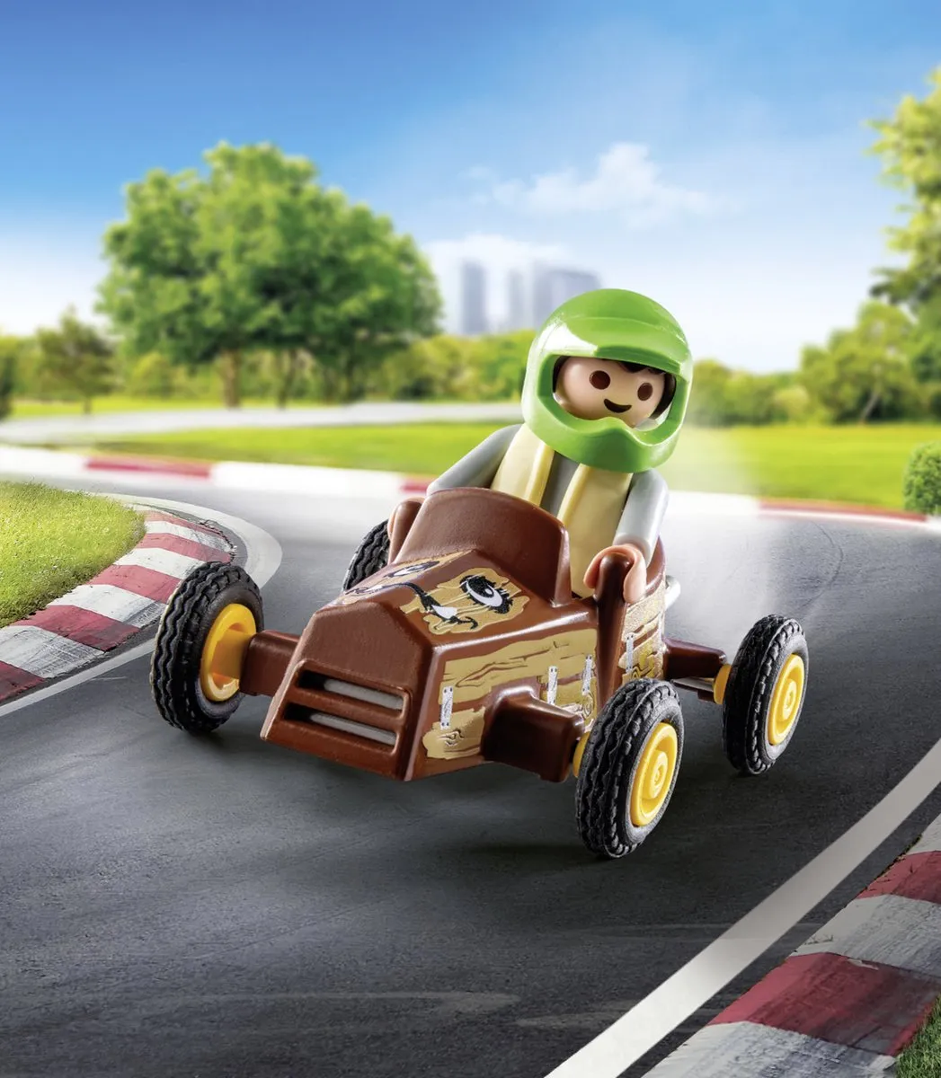 Playmobil Special Plus Kind met Go-Kart 71480 - Blauw