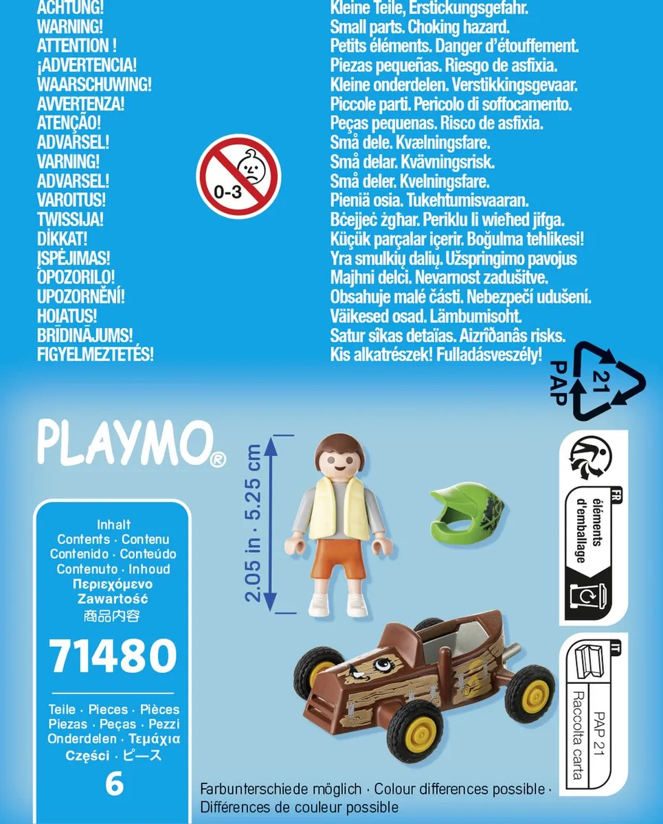 Playmobil Special Plus Kind met Go-Kart 71480 - Blauw