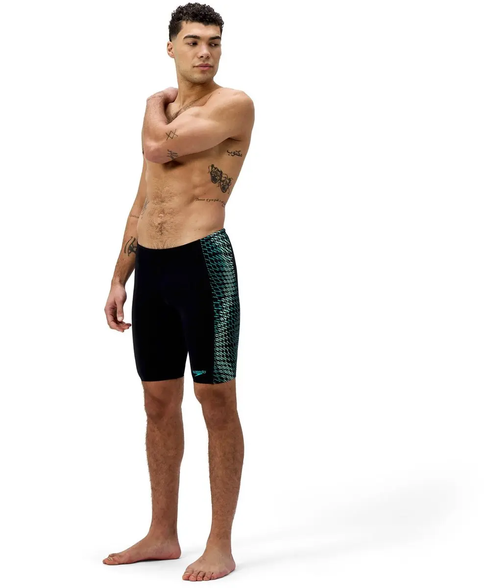 Speedo Eco+ Tech Panel Jammer Heren M - Zwart/Aqua