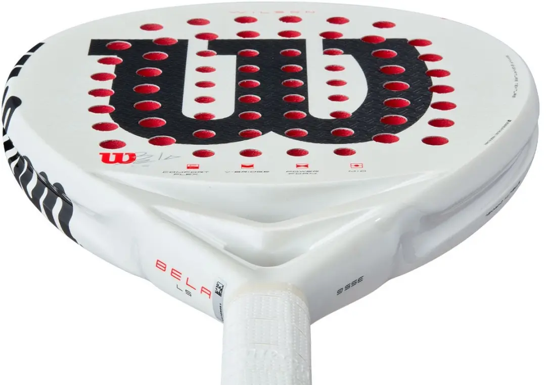 Wilson Bela Ls V3 Padelracket - Wit/Rood - afbeelding 3 van 6