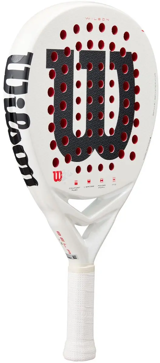 Wilson Bela Ls V3 Padelracket - Wit/Rood - afbeelding 5 van 6