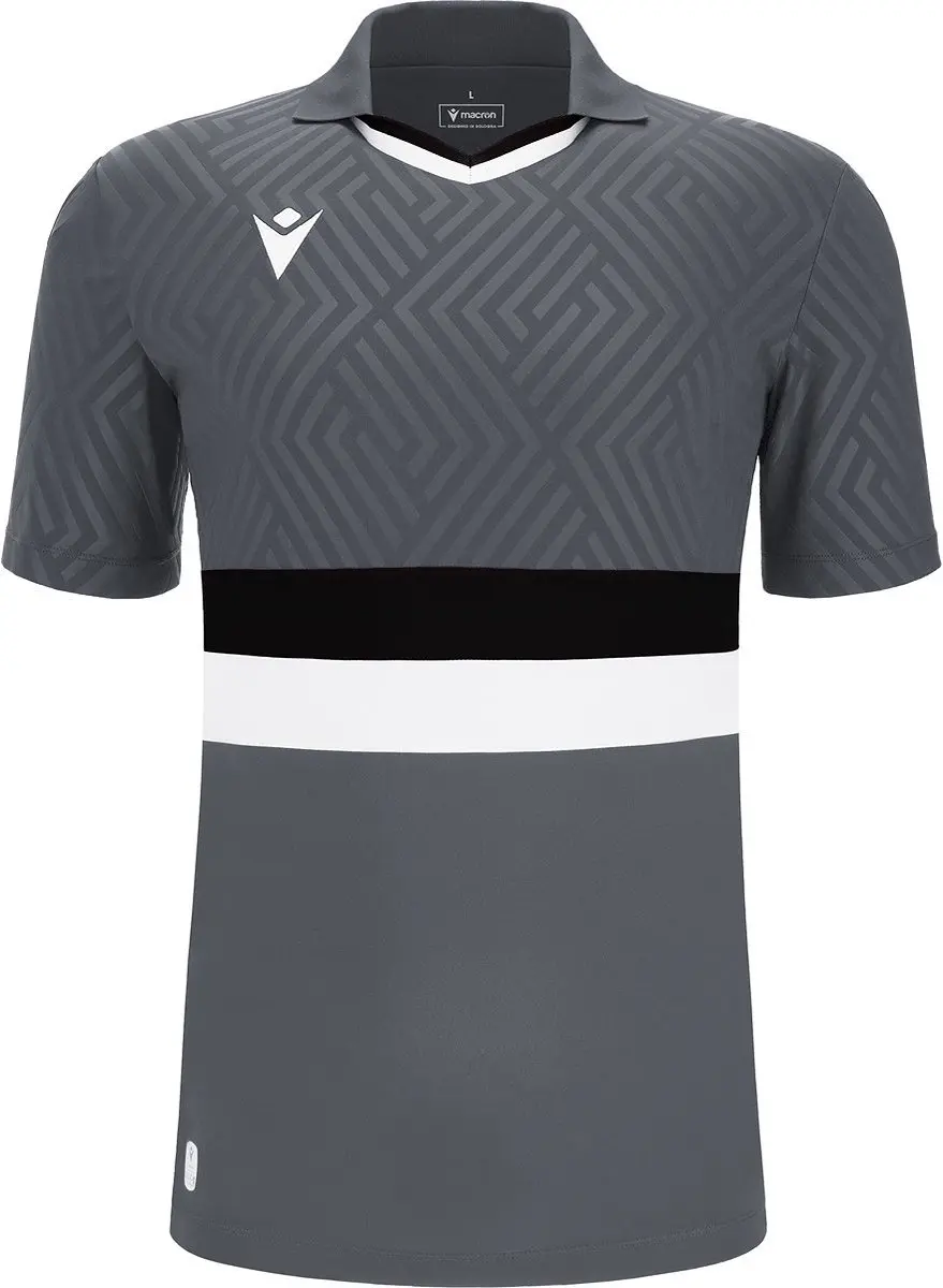 Macron Charon Eco Shirt Korte Mouw Heren - L - Antraciet