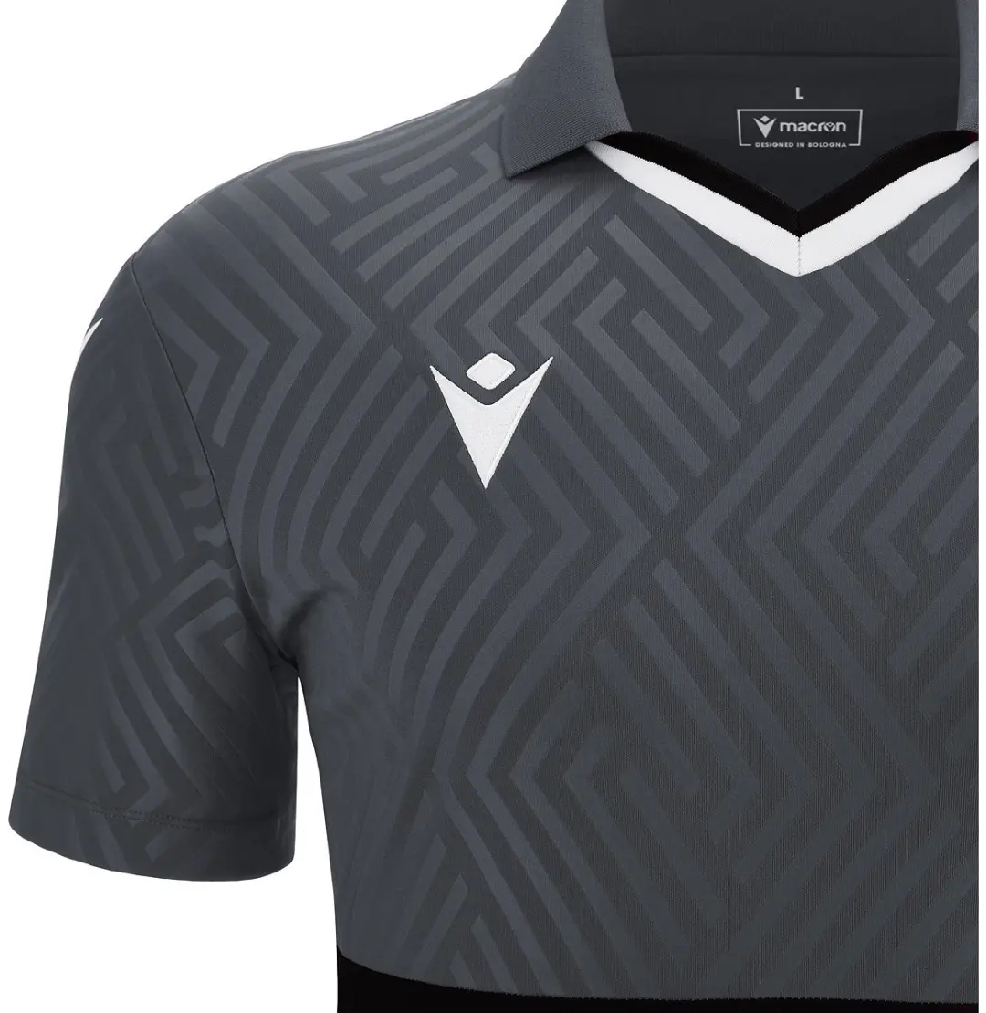 Macron Charon Eco Shirt Korte Mouw Heren - L - Antraciet