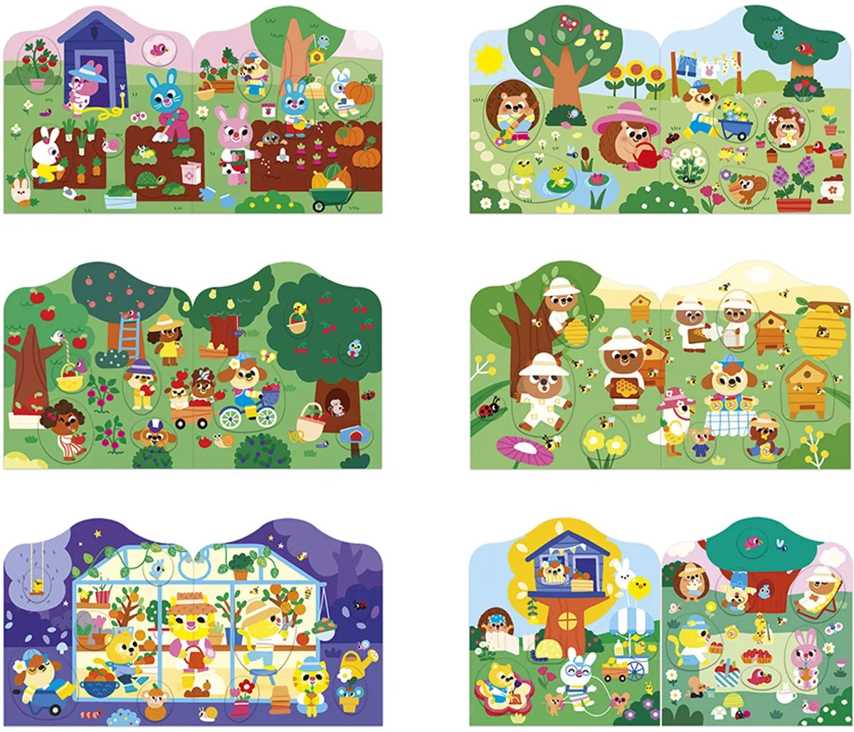 Janod Stickerboek De Tuin - 12 Pagina's + 8 Stickerpagina's - Multicolor - afbeelding 6 van 6