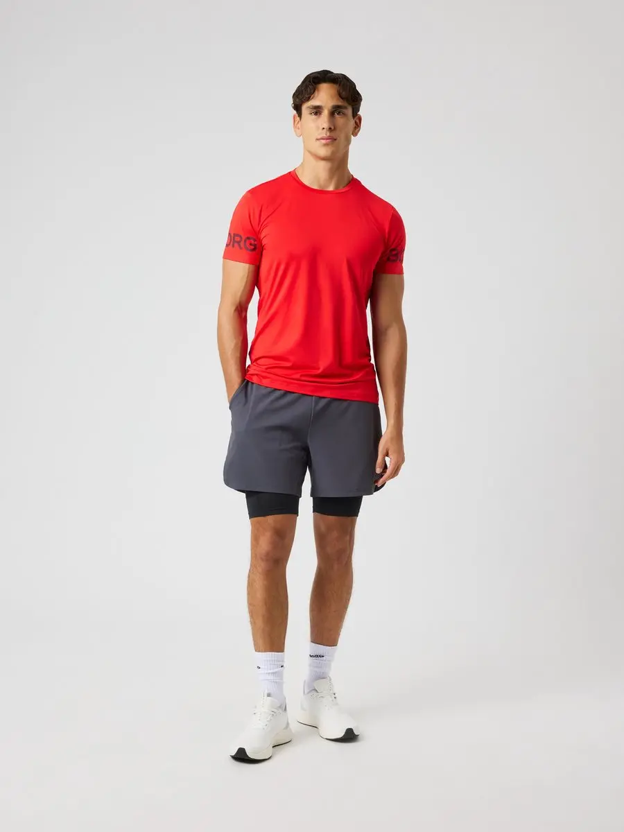 Björn Borg Heren Sportshirt Korte Mouw - XL - Gerecycled Polyester