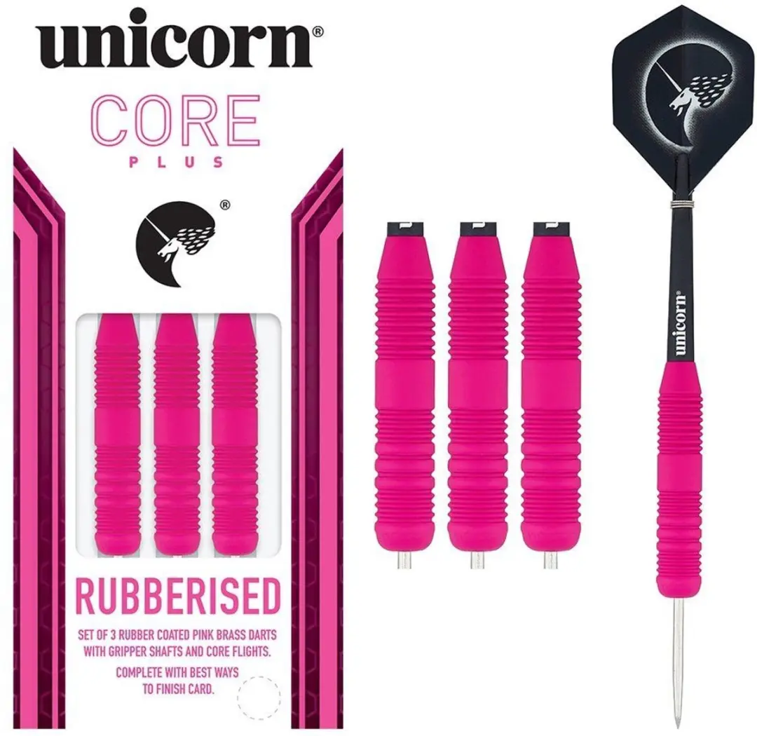 Unicorn Core Plus Rubberised Dartpijlen 3 Stuks