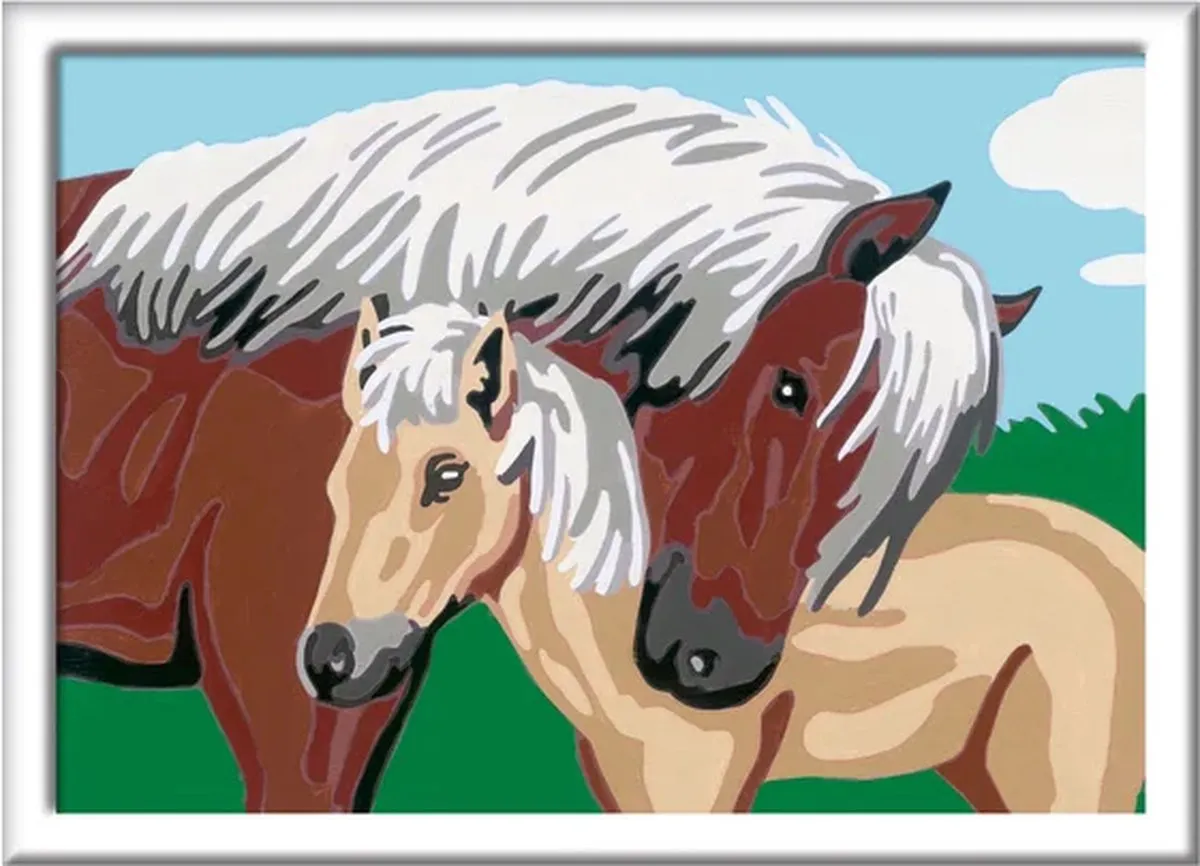 Ravensburger CreArt Mother & Foal Schilderen op nummer - 15 Kleuren - Multicolor