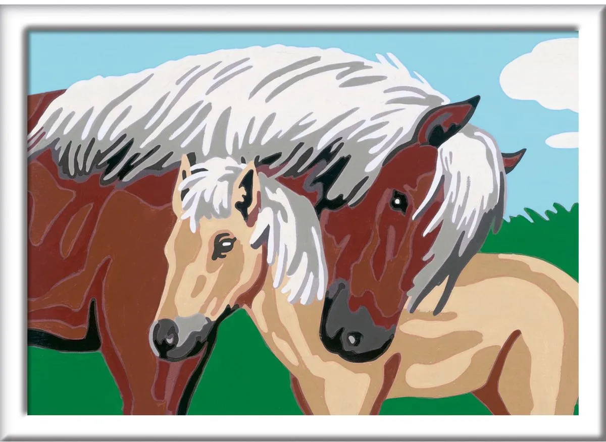 Ravensburger CreArt Mother & Foal Schilderen op nummer - 15 Kleuren - Multicolor