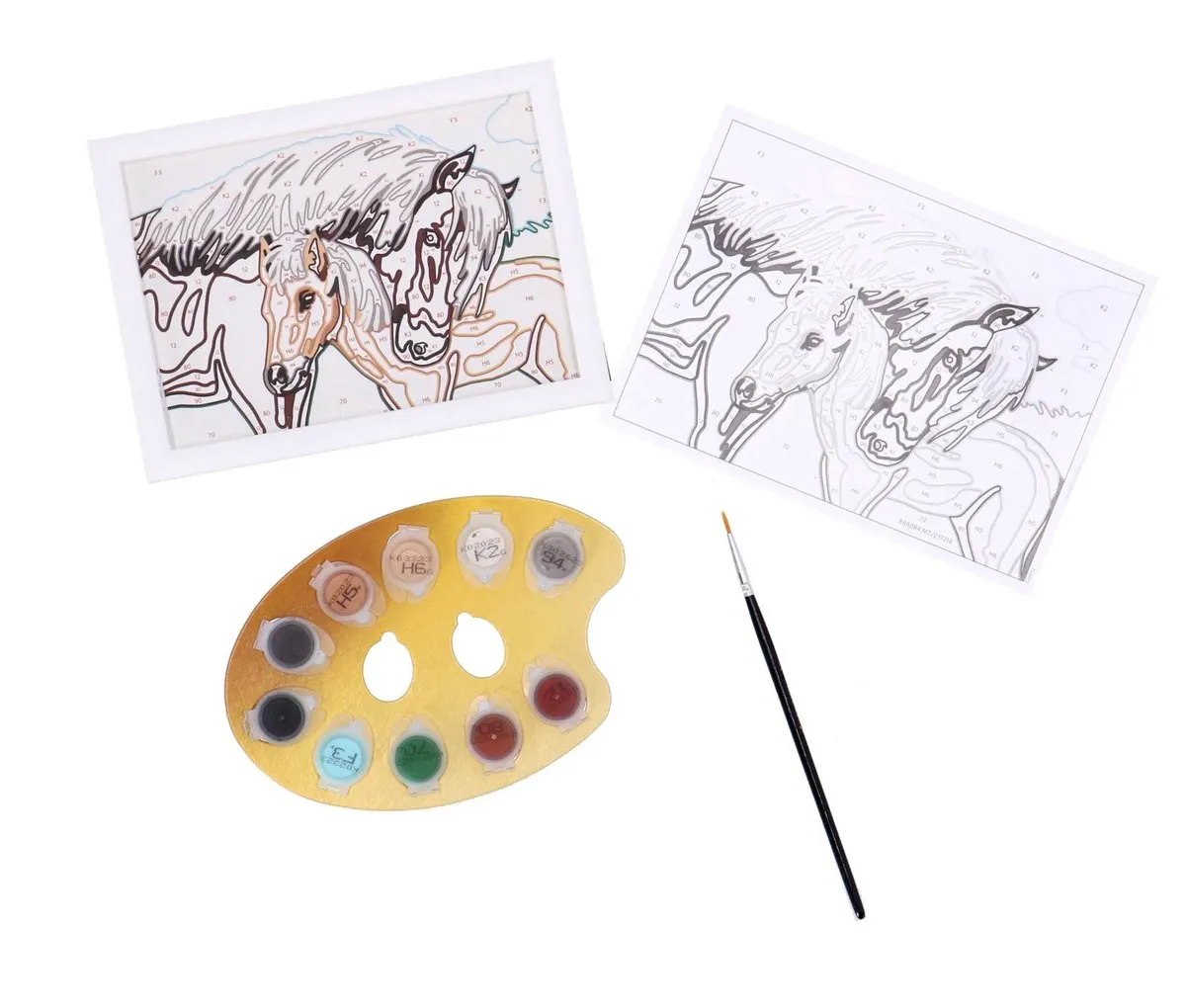 Ravensburger CreArt Mother & Foal Schilderen op nummer - 15 Kleuren - Multicolor