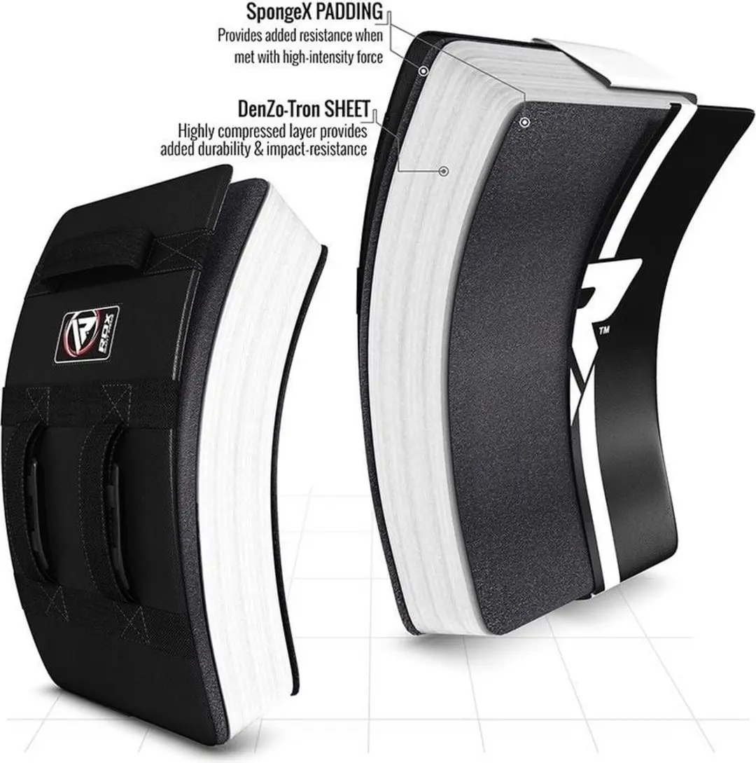 RDX Sports T1 Gel Padded Curved Kick Shield - Rood - afbeelding 6 van 6