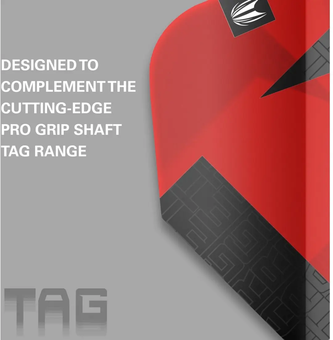 Target Tag 3 Set TA-337850 Dart Flights - Zwart/Rood