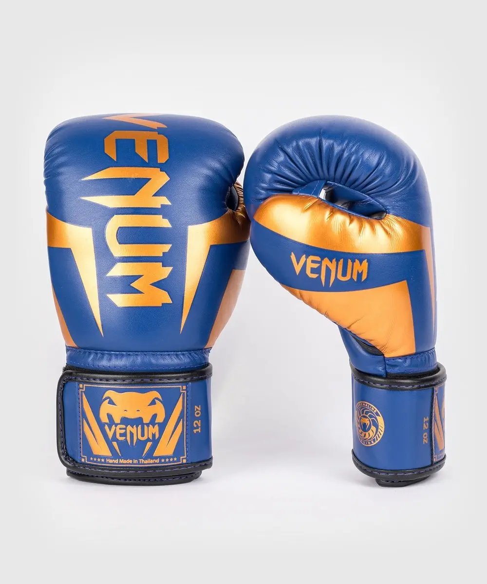 Venum Elite Bokshandschoenen 12 oz - Royal Blue Gold