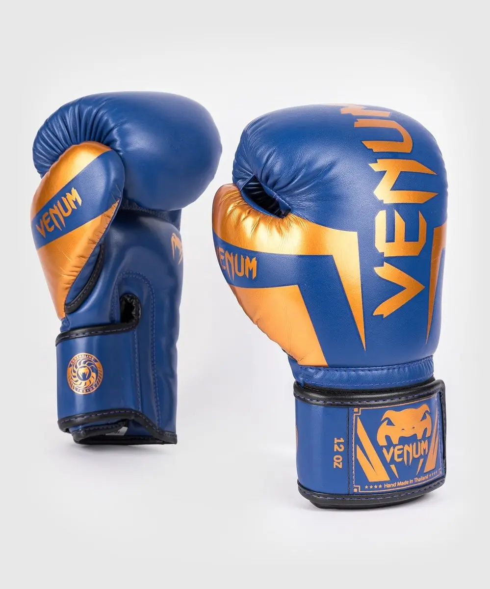 Venum Elite Bokshandschoenen 12 oz - Royal Blue Gold