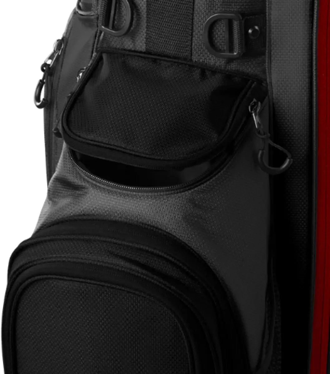 Wilson Staff Feather Standbag - 6 Vakken - Zwart/Rood