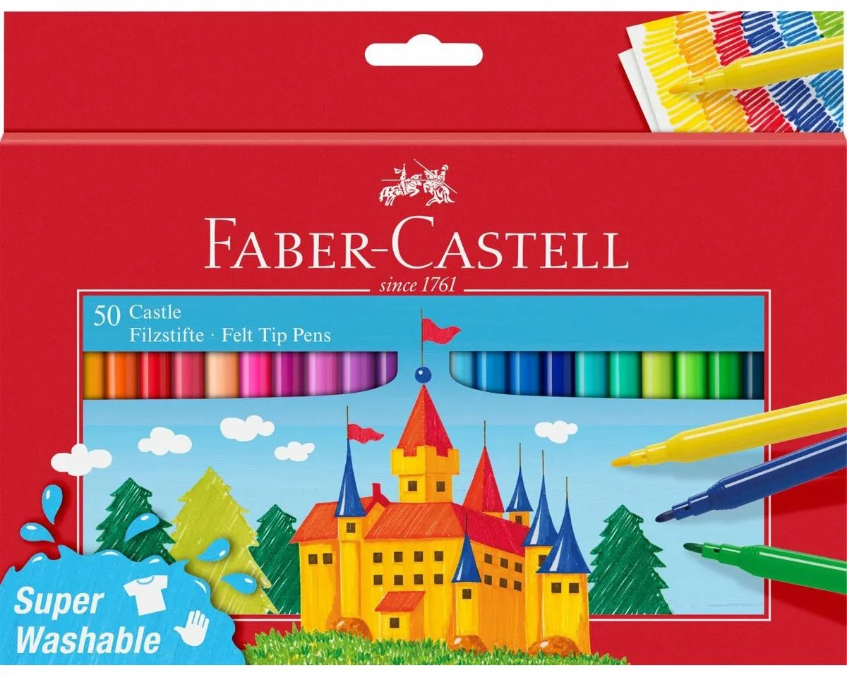 Faber-Castell Viltstiften FC-554204 - 50 Stuks - Assorti