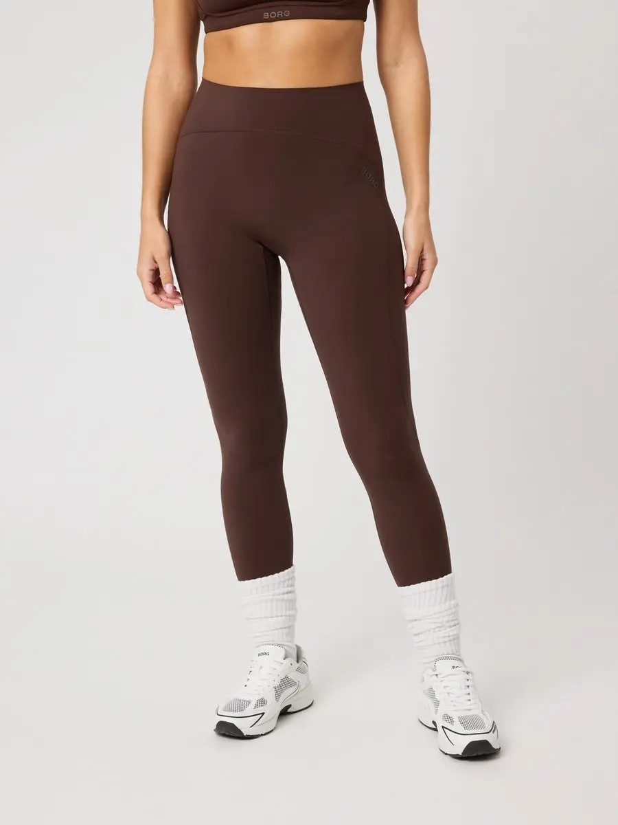 Björn Borg Sleek Tight Sportlegging Dames - XL - Coffee Bean Bruin