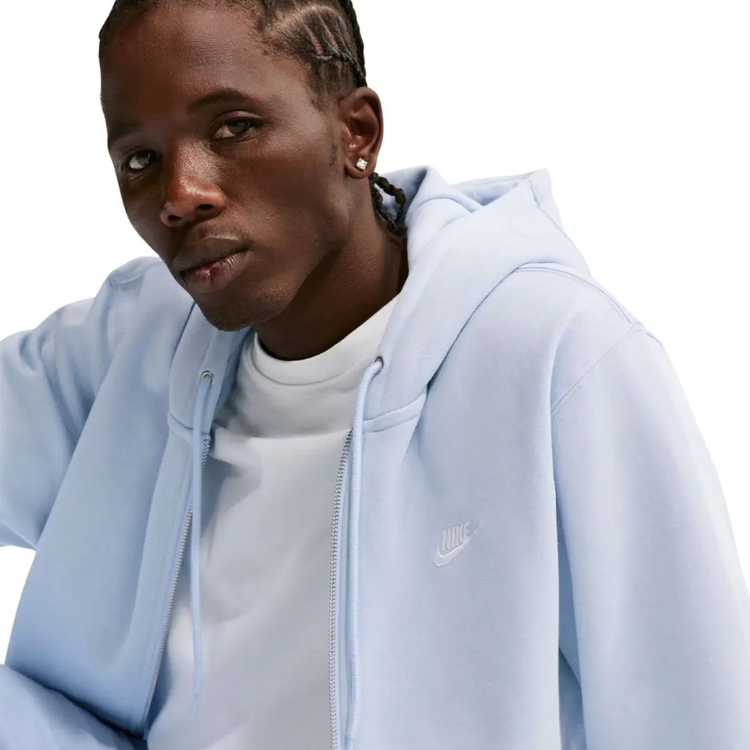 Nike Club BB FZ Hoodie Heren - Blauw M