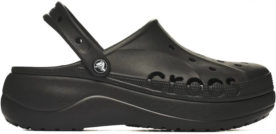 Crocs Baya Dames Klompen Platform - Zwart