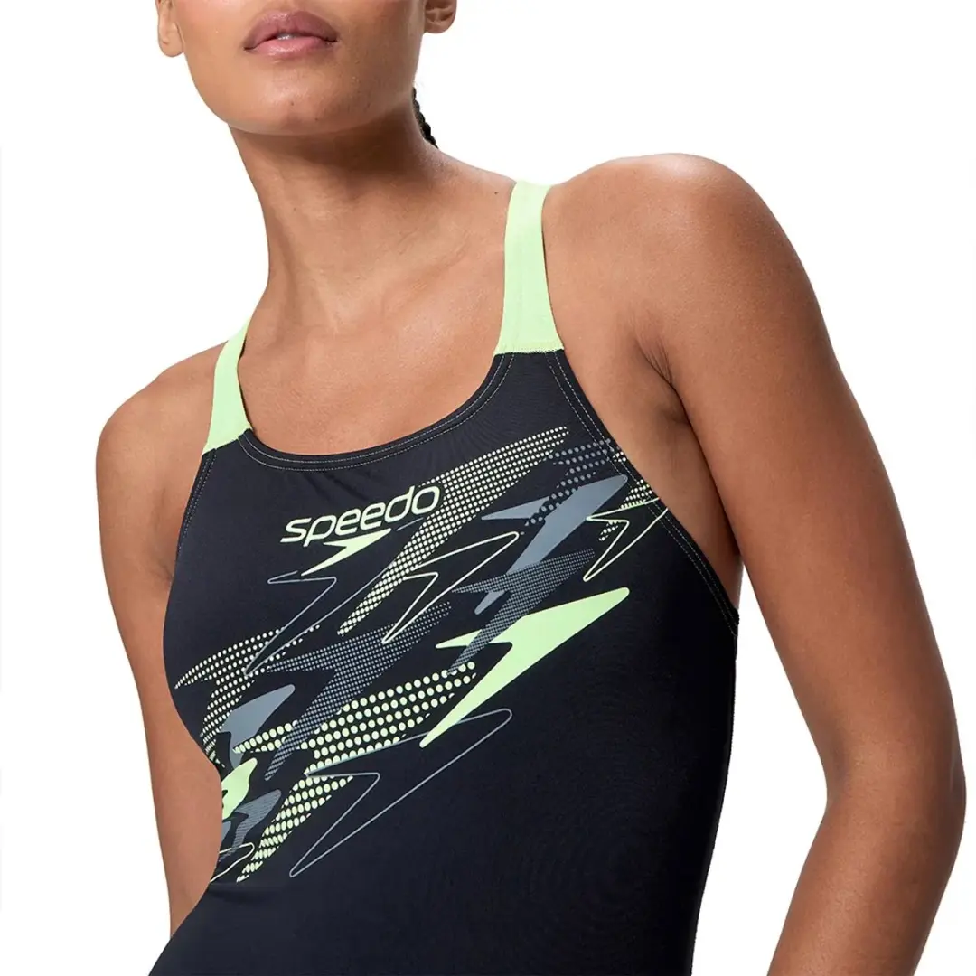 Speedo Medley Logo Medalist Badpak Dames - Zwart/Groen - 36