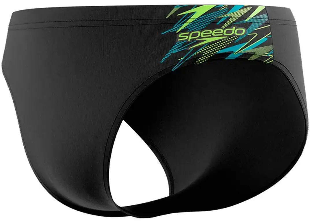 Speedo Medley Logo 7cm Brief Heren - S - Zwart/Groen