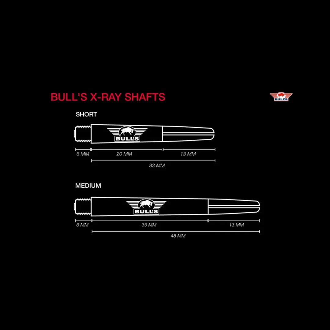 Bull's X-Ray+ Ring Red Dart Shafts BU-55232 - 3 Stuks