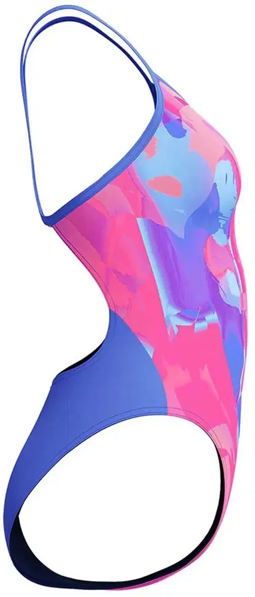 Speedo Placement Digital Turnback Zwemkleding - UK 36 - Blauw/Roze