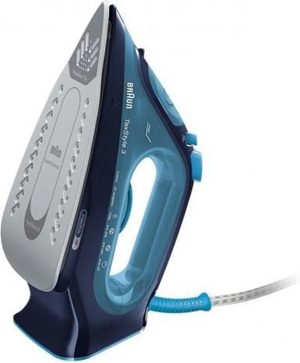 Braun TexStyle 3 SI 3050 BL Stoomstrijkijzer - 2400W - Blauw