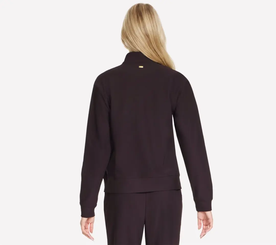 Skechers Goluxe Rib 1/4 Zip Dames Trui - Bruin