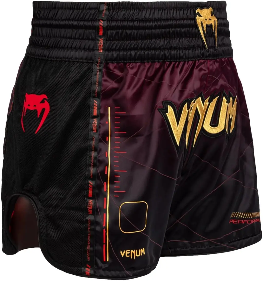 Venum Tactical XT Muay Thai Shorts S - Bordeaux/Zwart/Goud - afbeelding 6 van 6