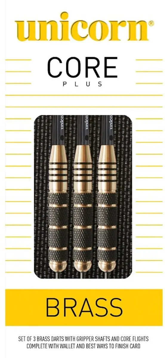 Unicorn Core Plus Dartpijlen UN-08643 - 3 Stuks - Zwart