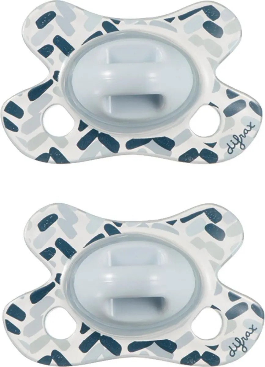 Difrax Fopspeen Natural Newborn Blauw