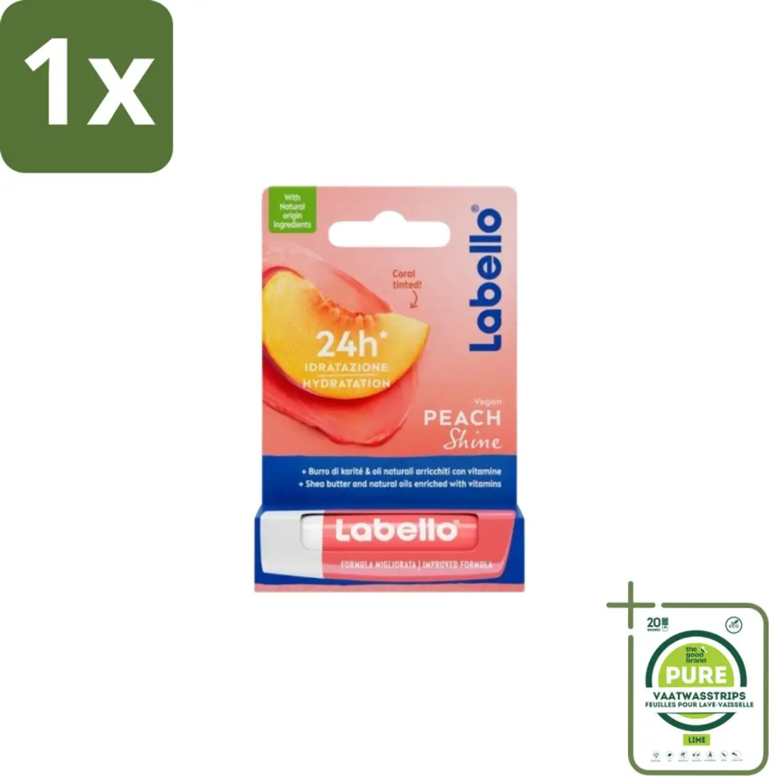 Labello Lippenbalsem Peach Shine 4,8g