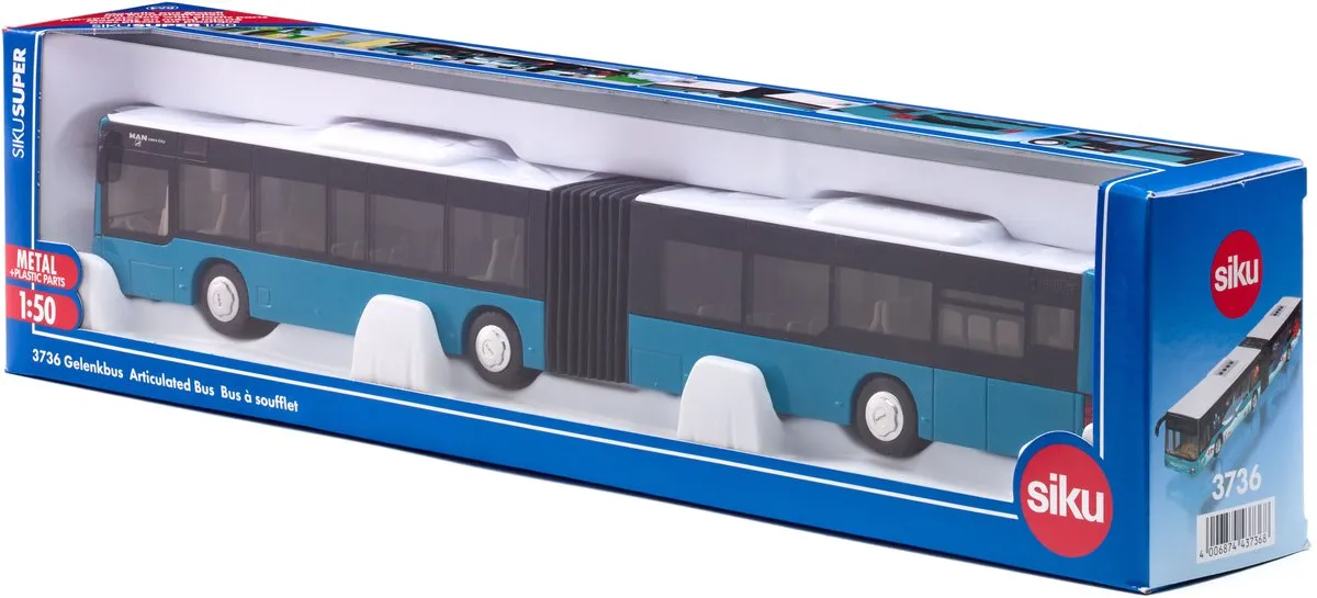 SIKU 3736 MAN Gelede Bus 1:50 - Turquoise - afbeelding 6 van 6