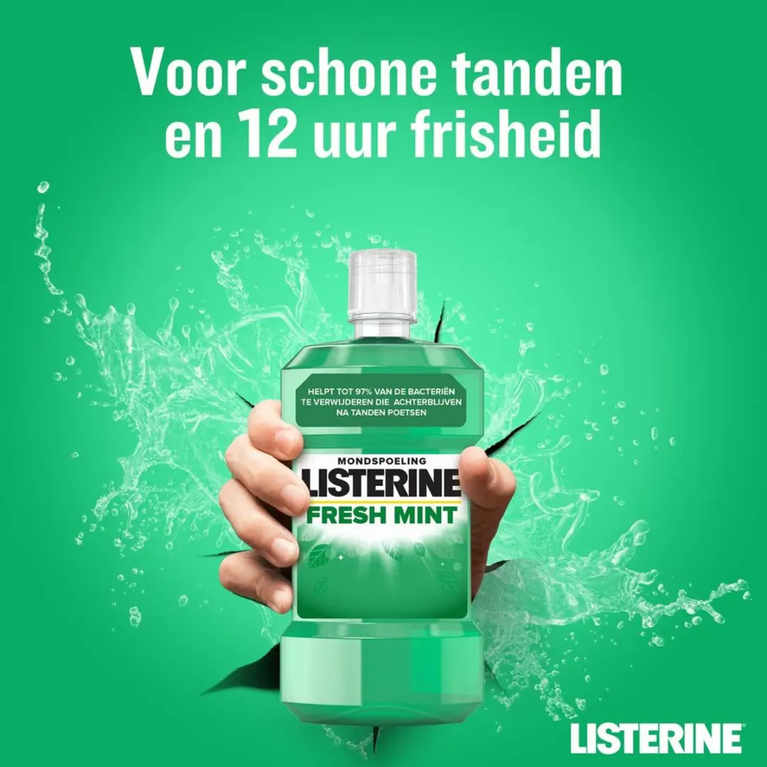 Listerine Fresh Mint Mondwater 1500ml - 3 Stuks