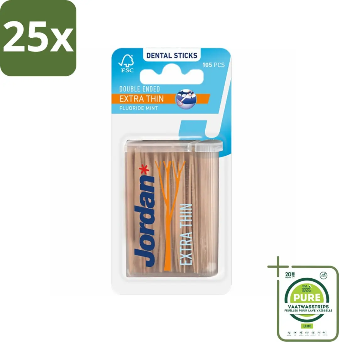 Jordan Tandenstokers Double Ended Extra Thin
