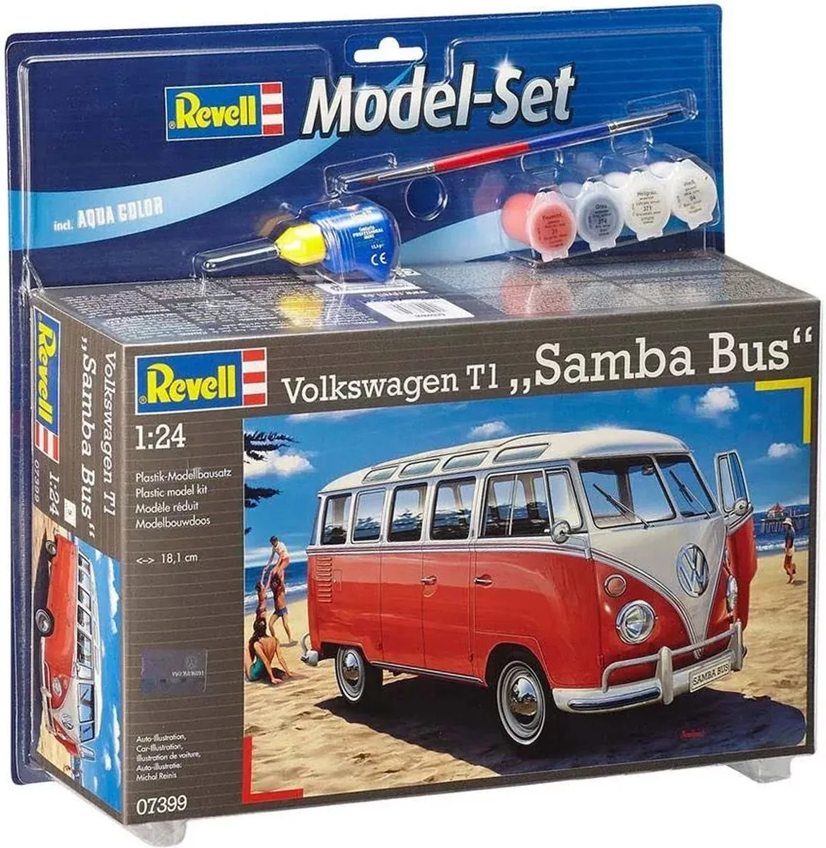 Revell 67399 Volkswagen T1 Samba Bus Modelbouwpakket 1:24 - Multi