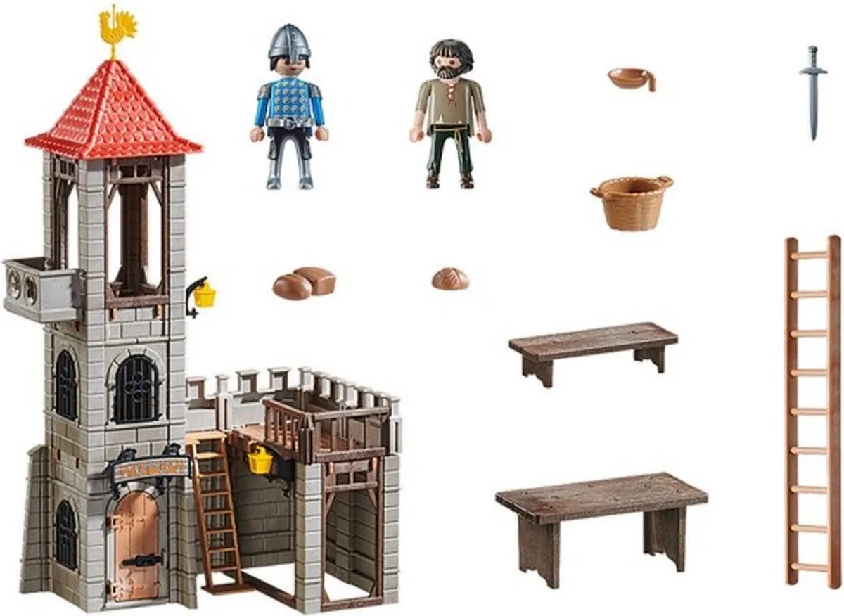 Playmobil Knights 70953 Middeleeuwse Gevangenistoren - Grijs
