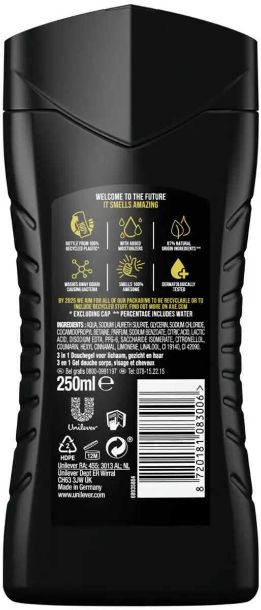 Axe Africa Douchegel 250ml - 2 Stuks