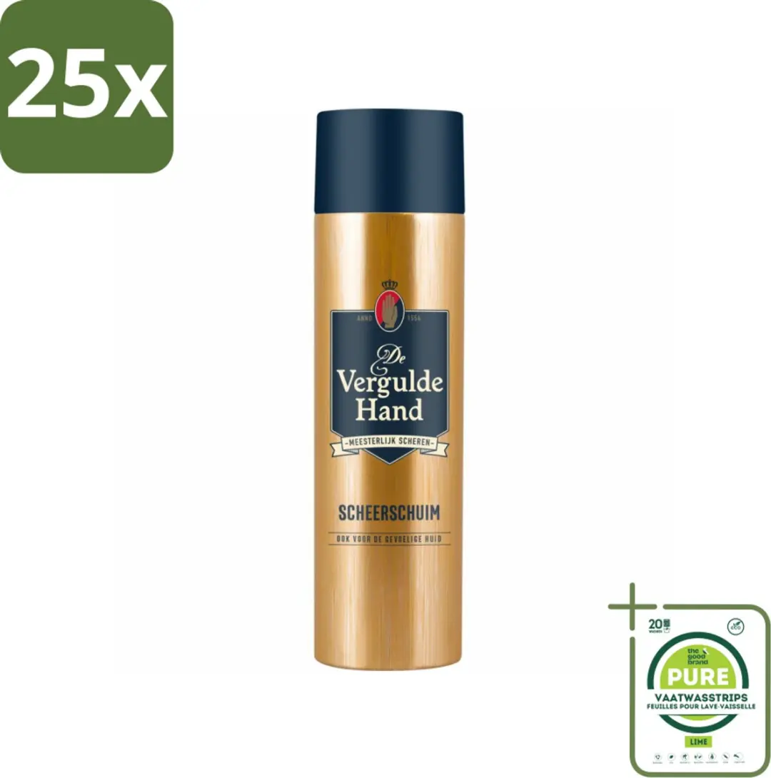 Vergulde Hand Scheerschuim 250ml - 25 Stuks