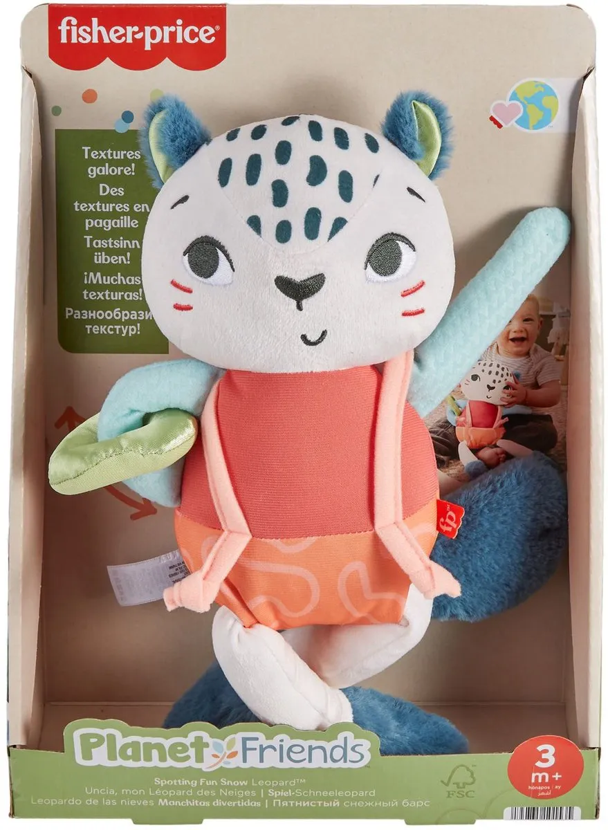Fisher Price Planet Friends Sneeuwluipaard Knuffelpop
