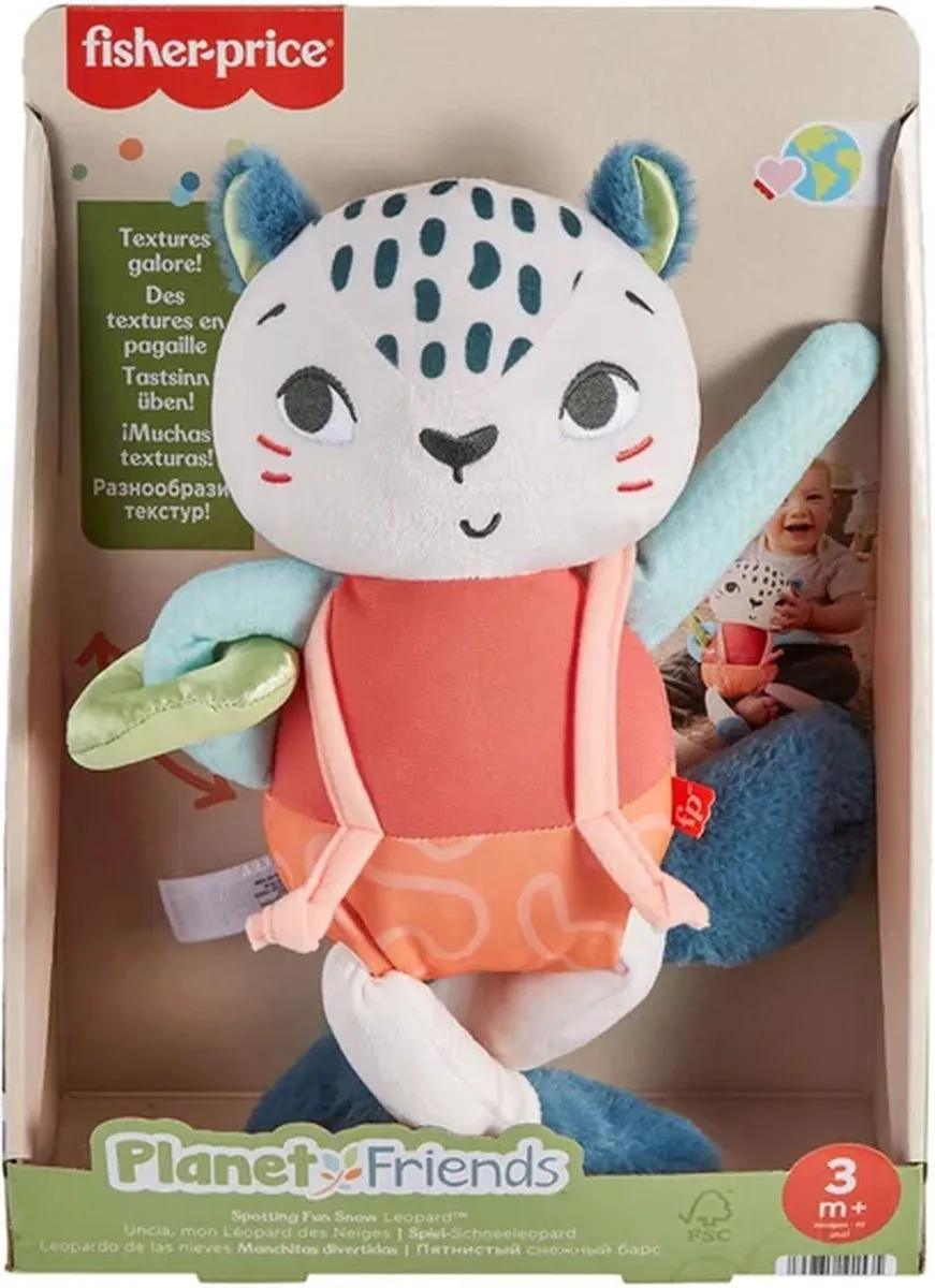 Fisher Price Planet Friends Sneeuwluipaard Knuffelpop - Multicolor