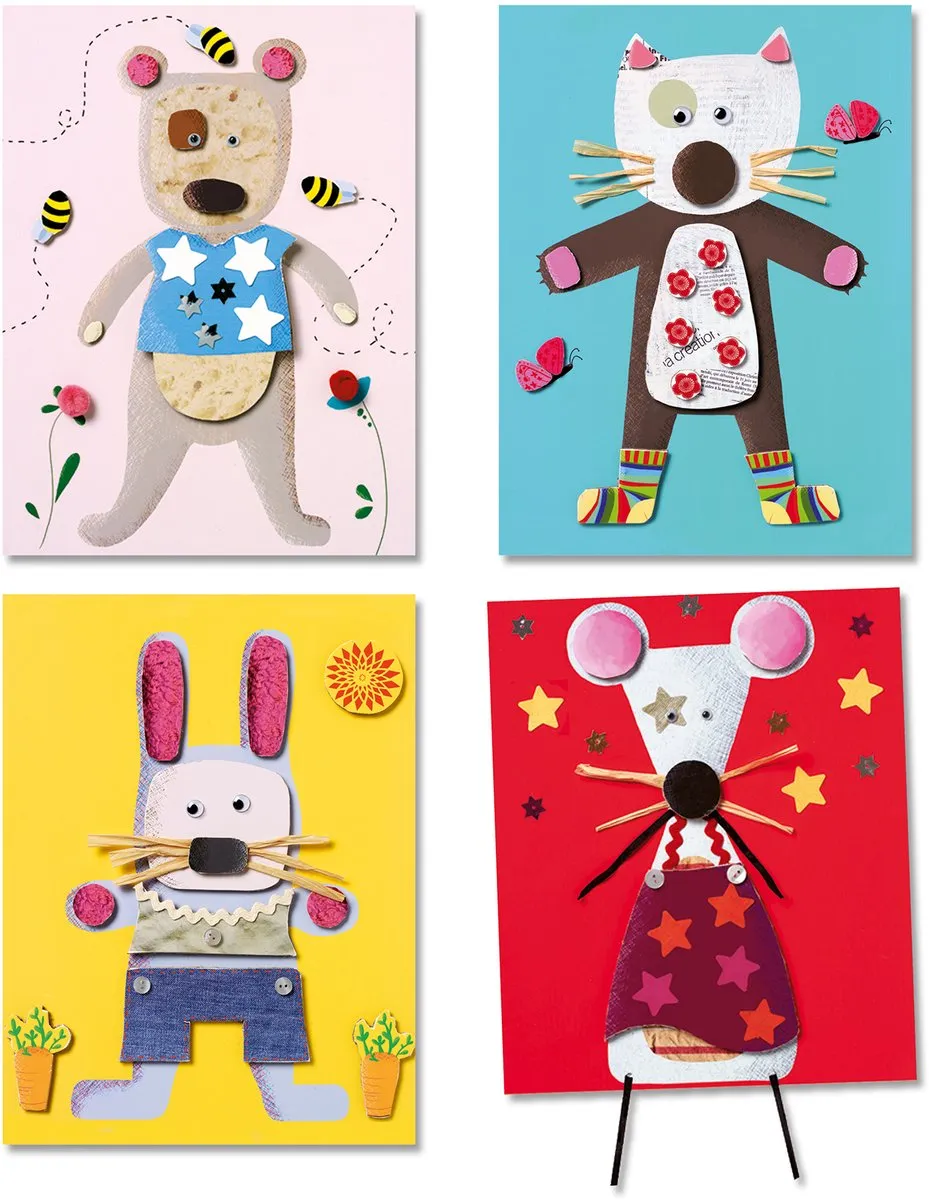 Djeco Collages For Little Ones - Multicolor