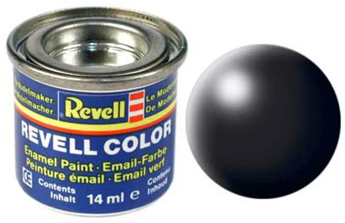 Revell Hobbyverf #302 Black Enamel 14ml