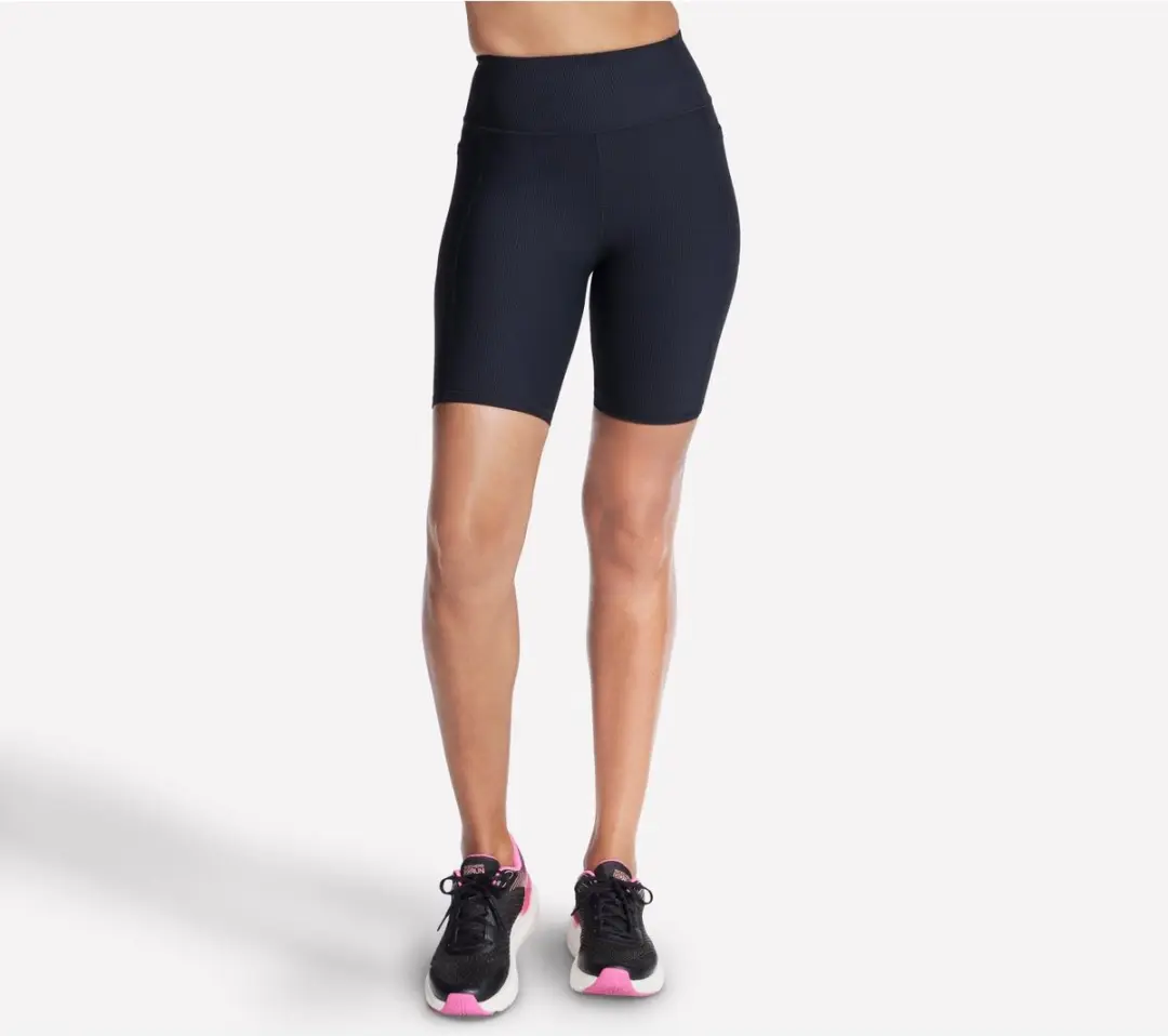 Skechers Go Flex Rib High Waisted 8 Inch Bike Short - Zwart S