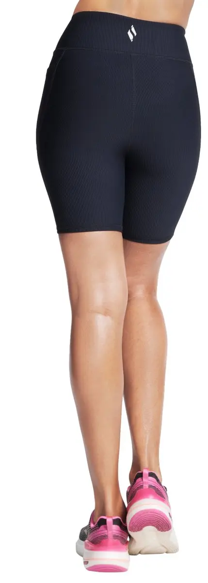 Skechers Go Flex Rib High Waisted 8 Inch Bike Short - Zwart S