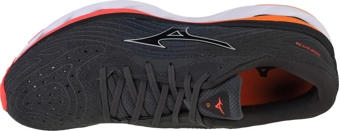 Mizuno Wave Sky 6 Sportschoenen 44.5 - Donker grijs/Zwart - afbeelding 5 van 6