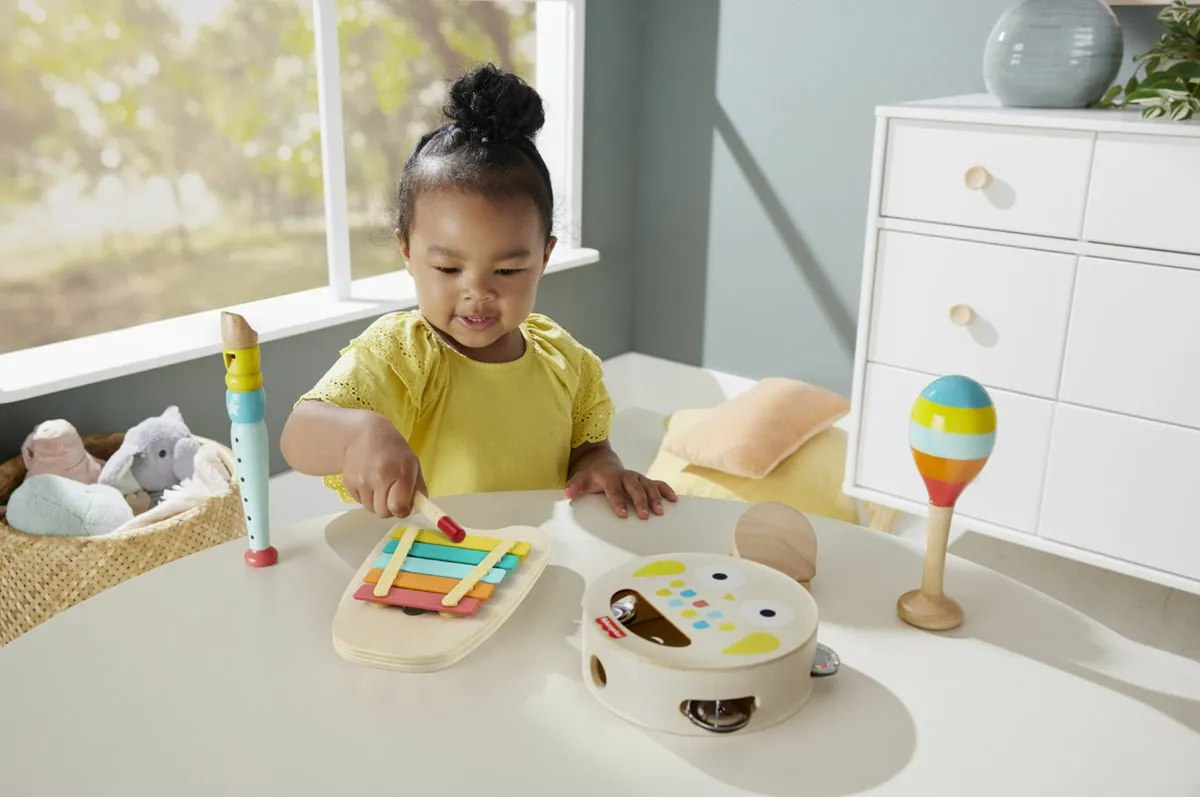 Fisher-Price Muzikale Cadeauset Houten Speelgoedinstrumenten - Multicolor