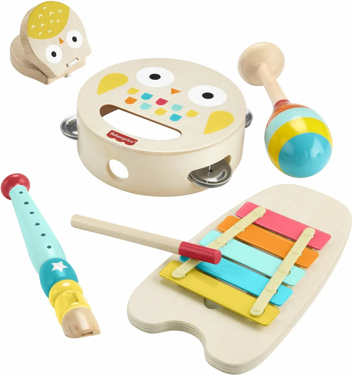 Fisher-Price Muzikale Cadeauset Houten Speelgoedinstrumenten - Multicolor - afbeelding 6 van 6