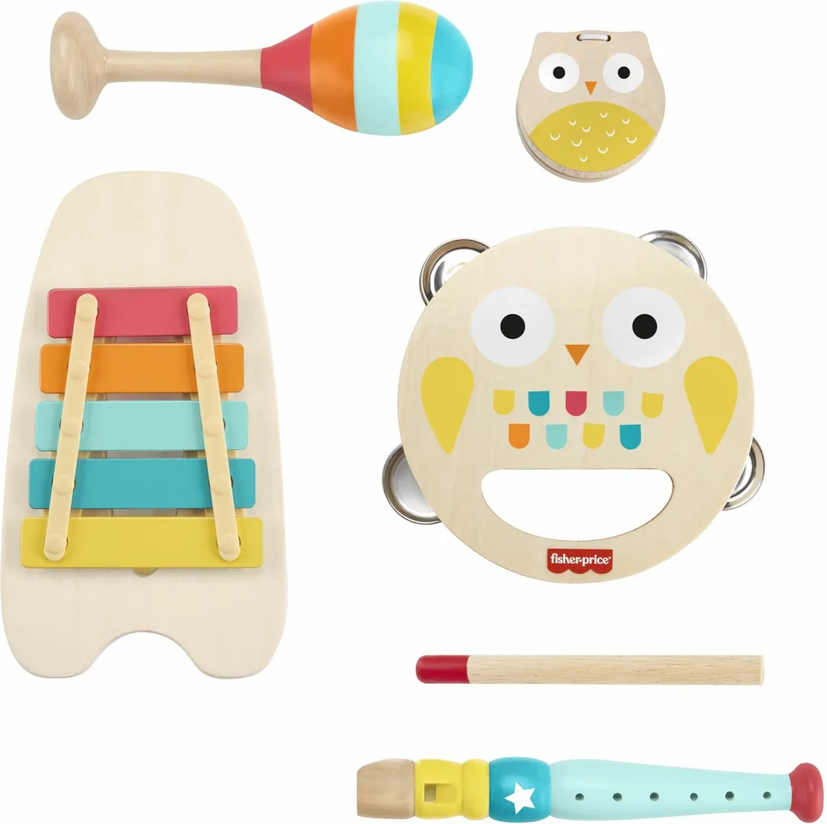 Fisher-Price Muzikale Cadeauset Houten Speelgoedinstrumenten