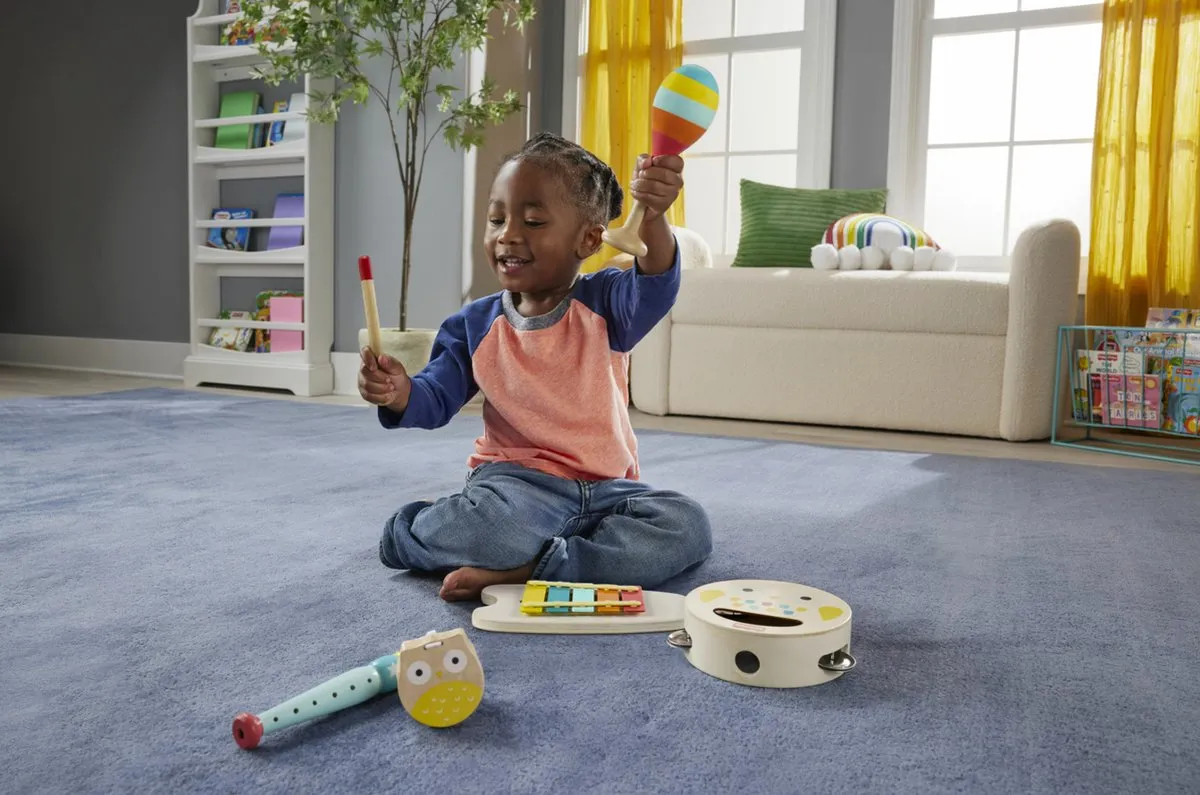 Fisher-Price Muzikale Cadeauset Houten Speelgoedinstrumenten - Multicolor